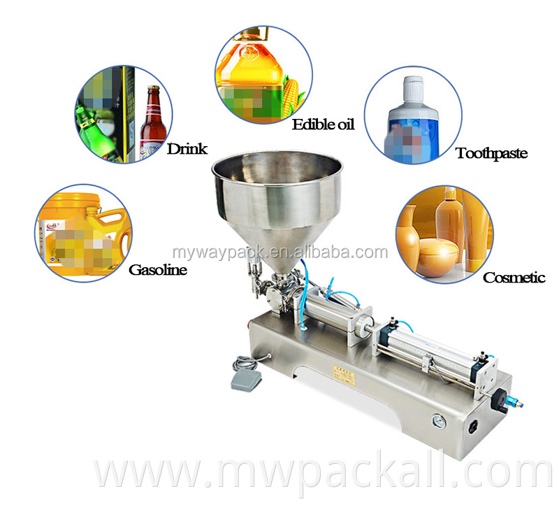 Semi automatic Pneumatic liquid filling machine filling shampoo perfume SS304,beverage packer